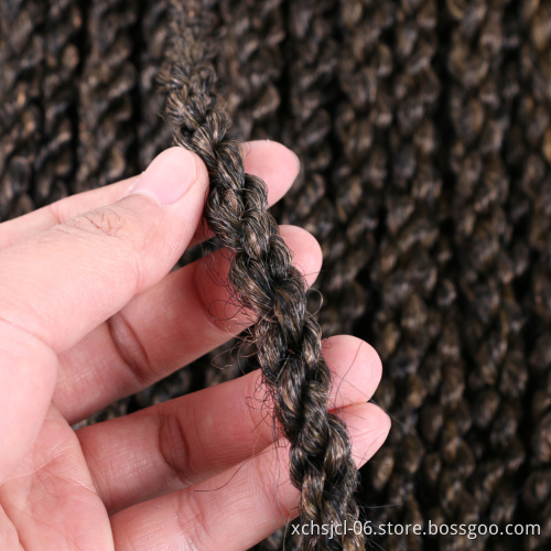 Wholesale Price faux locs 18inch 24strands wavy locs with curly ends synthetic crochet hair extension for Women